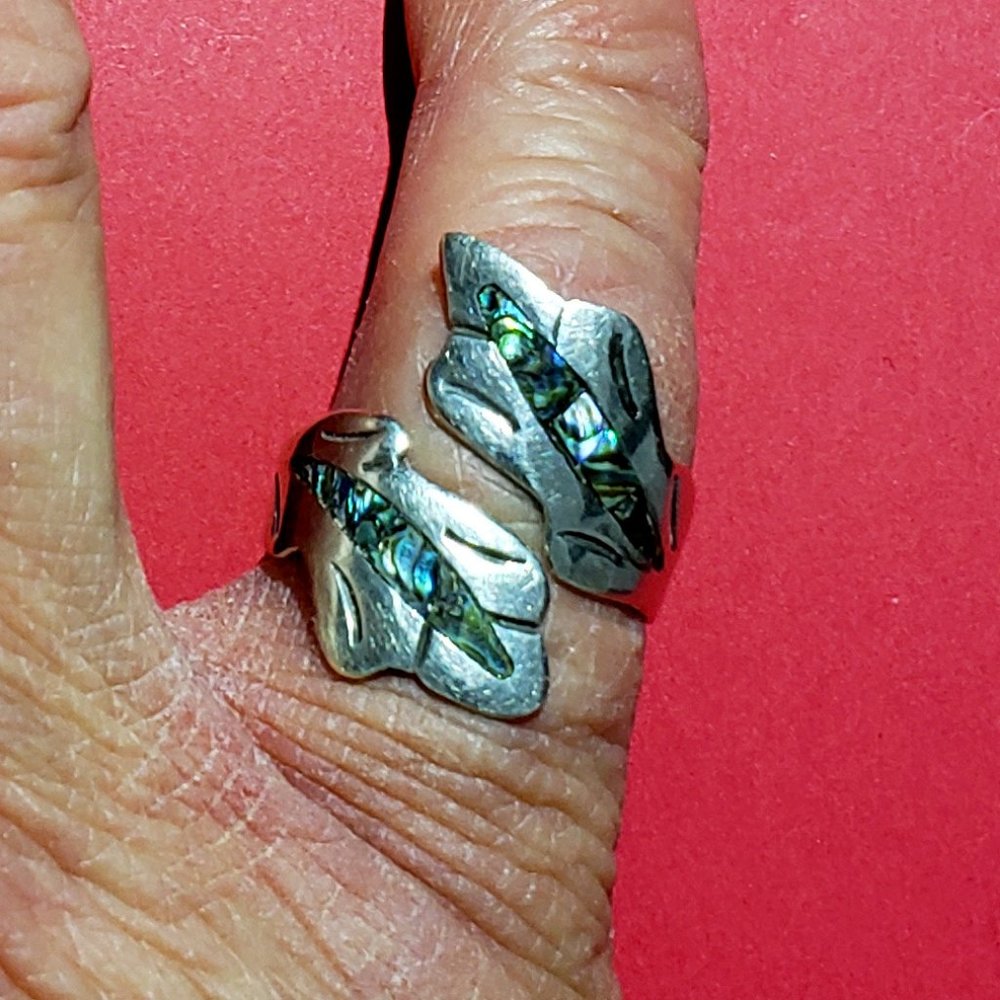 Vintage Taxco Leaf ring